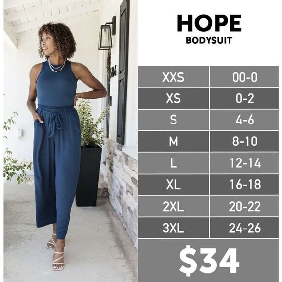 LuLaRoe Womens Bodysuit Tank Top Size 3XL 3X Hope Peach Pink Tie Dye Silky NWT - Picture 2 of 4